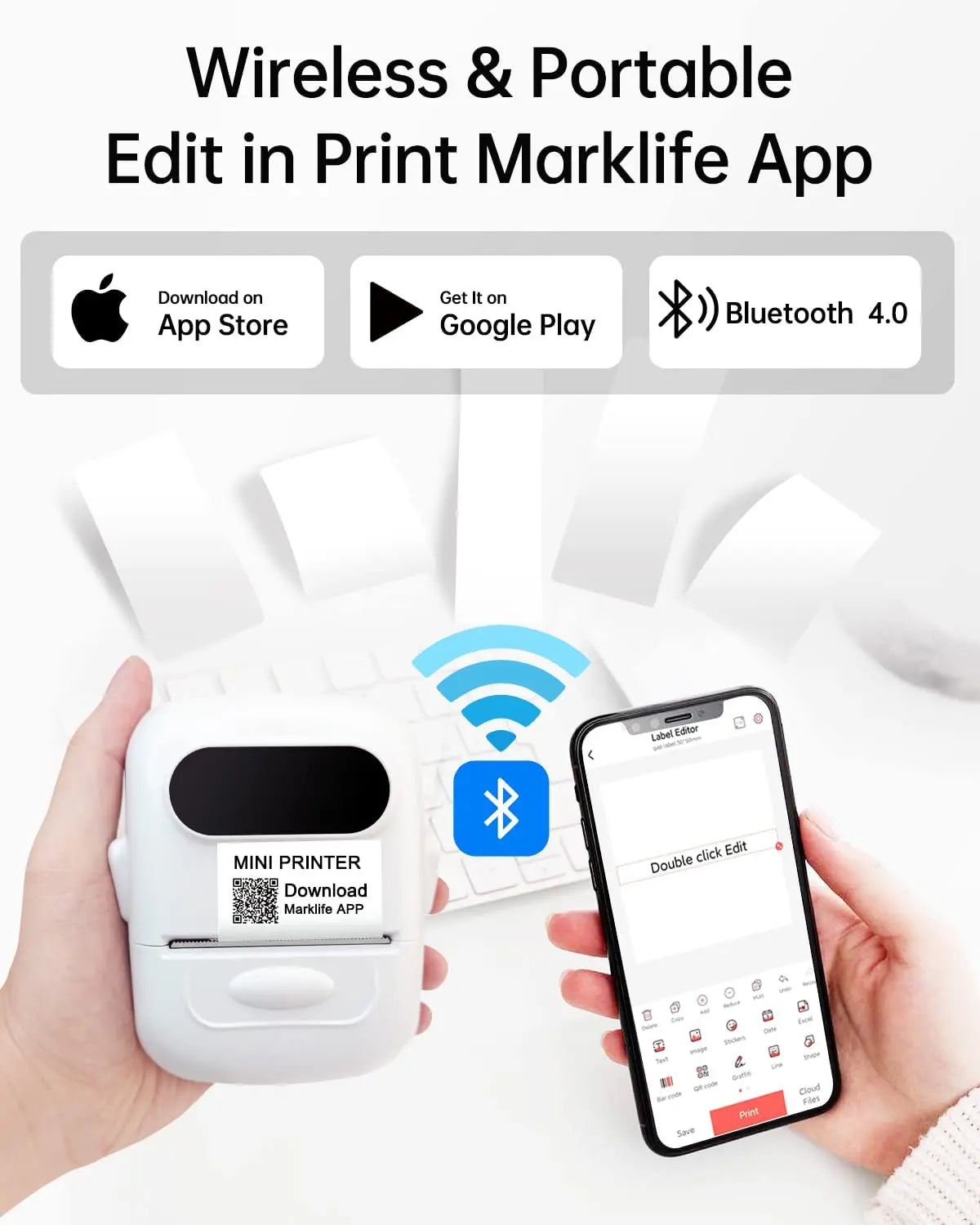 Mini Portable Bluetooth Thermal Label Printer