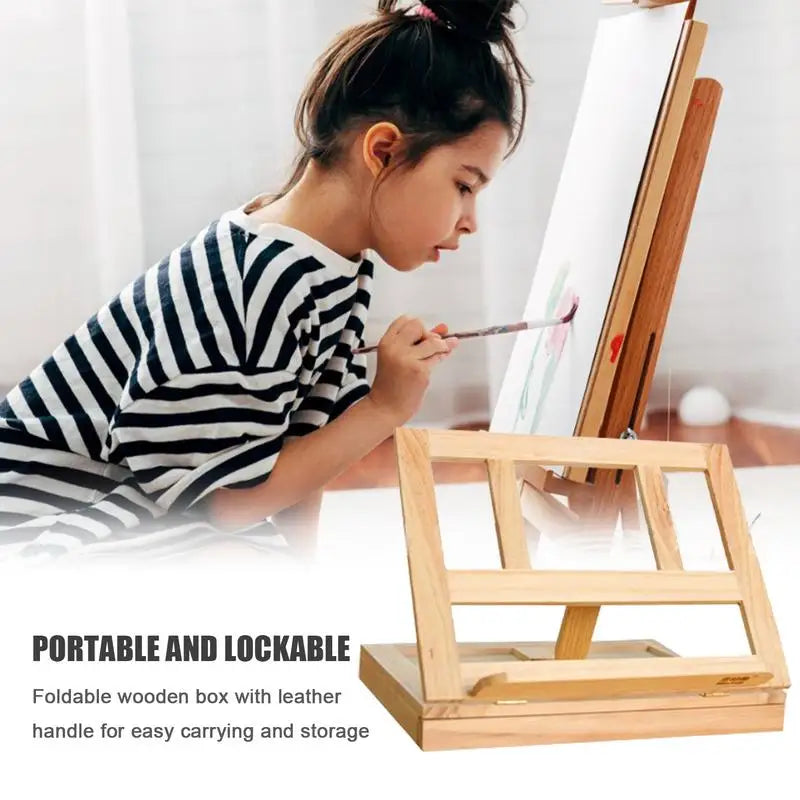 Multi-Function Wood Storage Box Easel